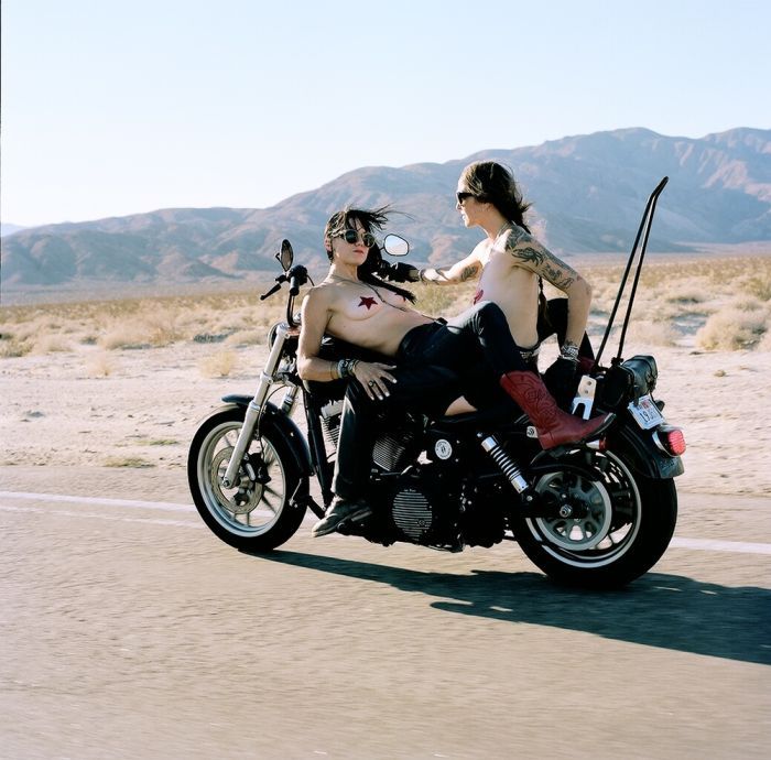 Girls on a motorcycle in Zhongshan