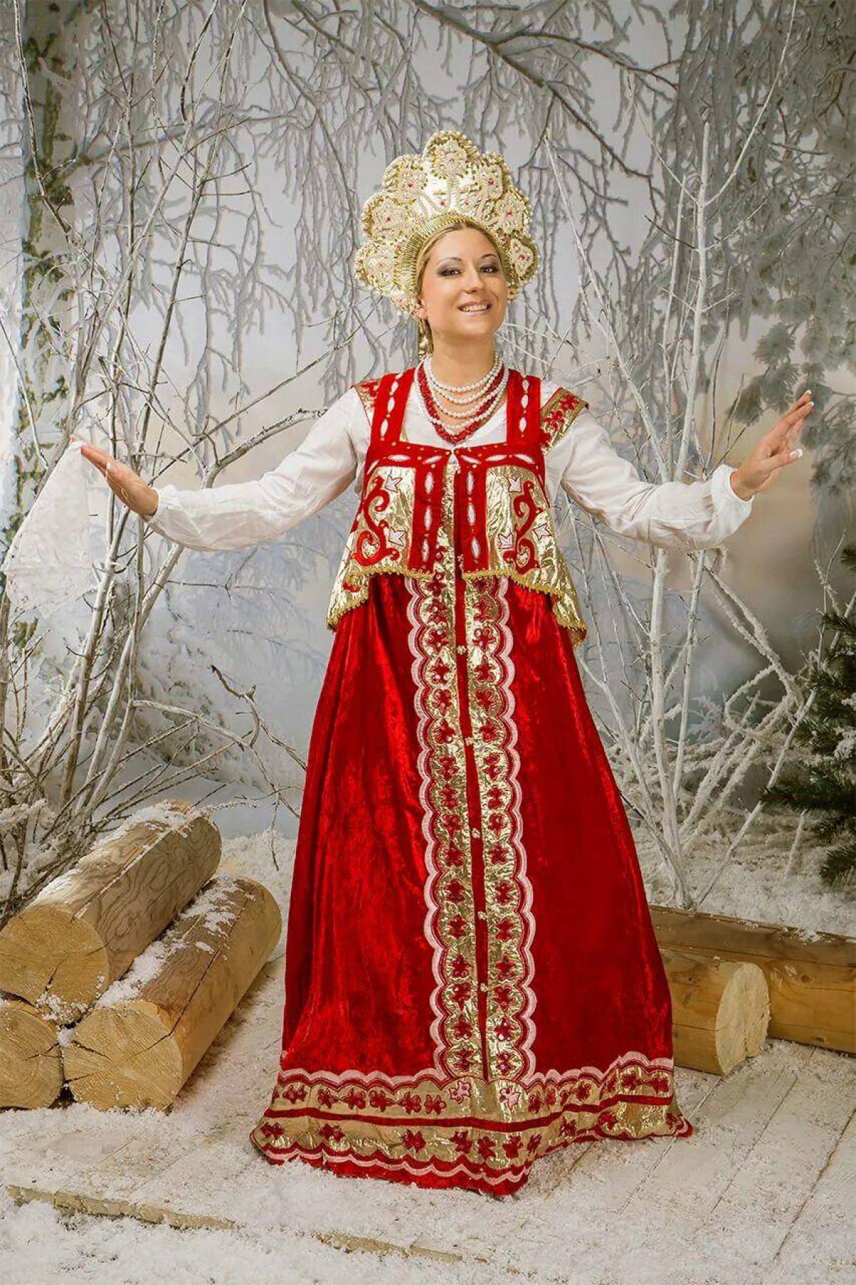 Girls in Slavic costumes in Zhongshan